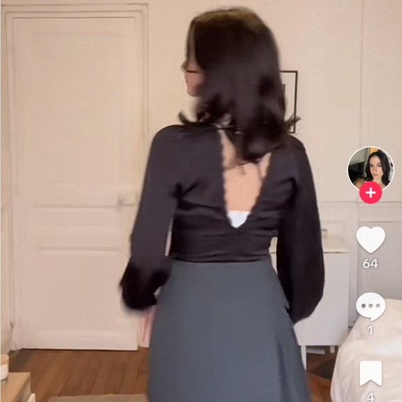 Zara SATIN LACE TOP BLACK | 9315/802/258/009 - Picture 4 of 4